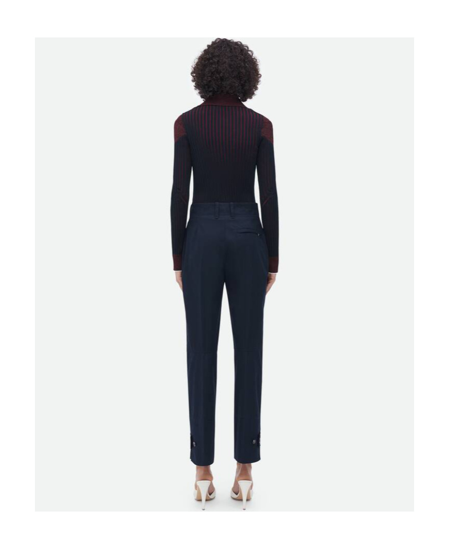 Bottega Veneta Gabardine Straight-leg Trousers In Black