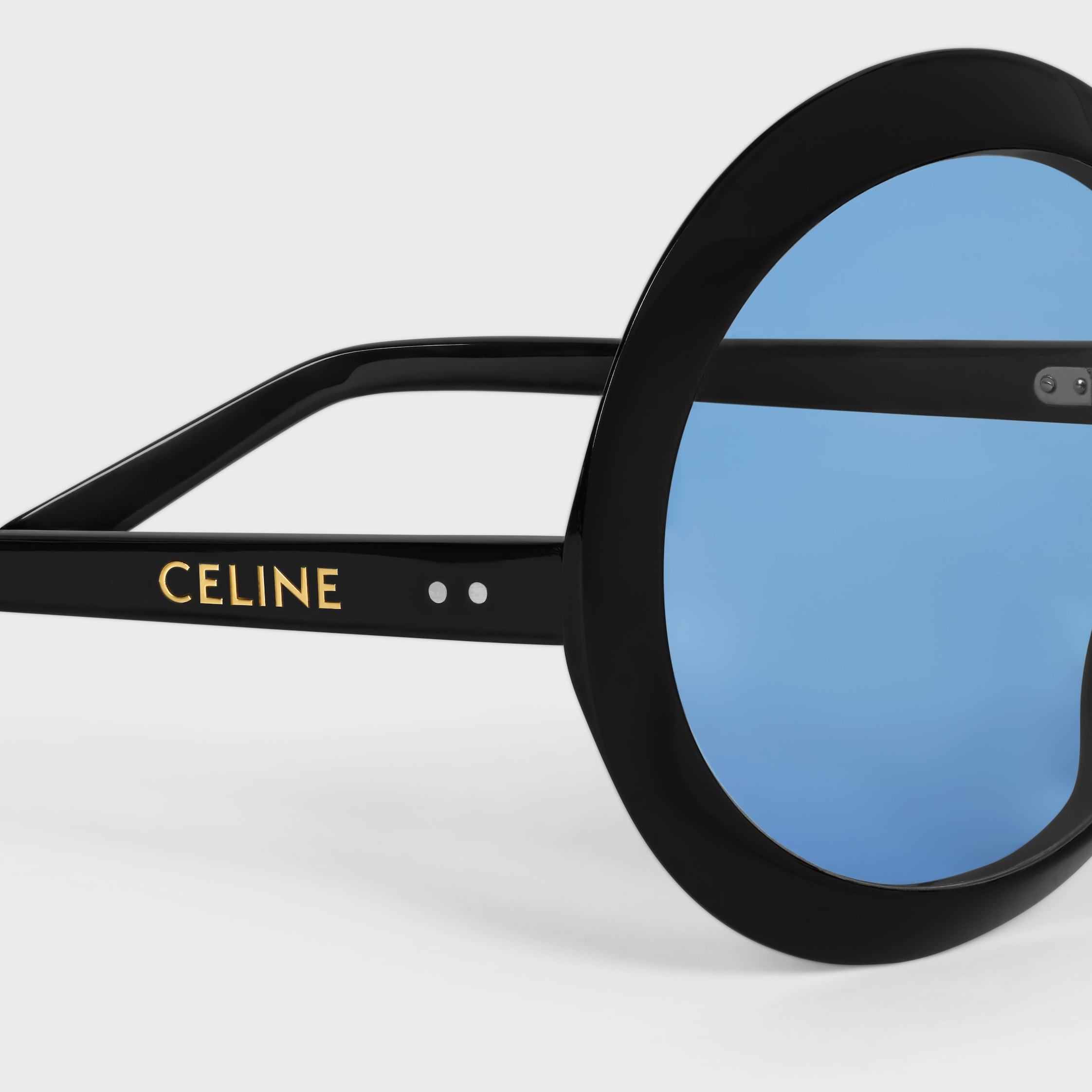 Celine Disc Sunglasses In Acetate In Black