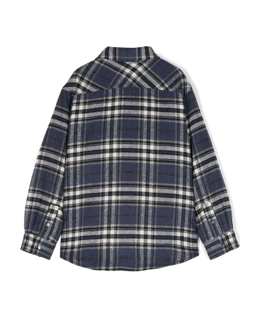 Aspesi Check-print Flannel Shirt In Black