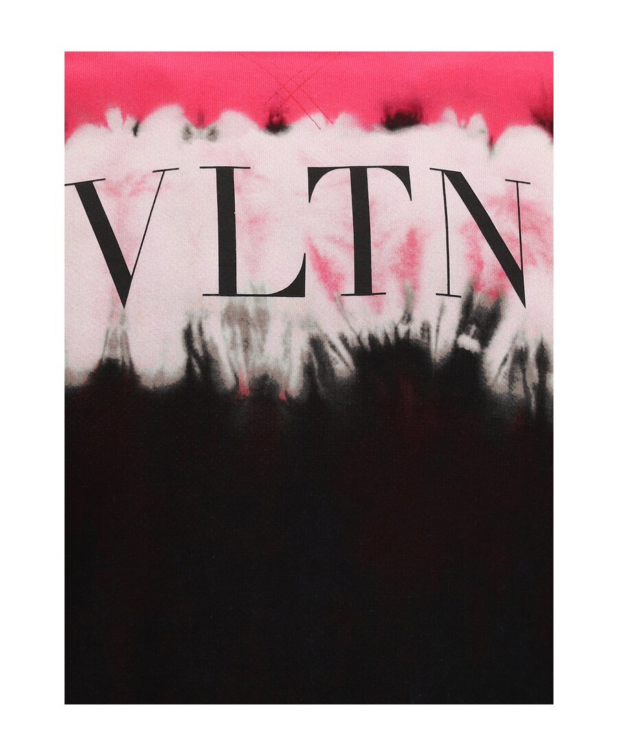 Valentino Panelled Vltn Logo Print Sweatshirt In Black