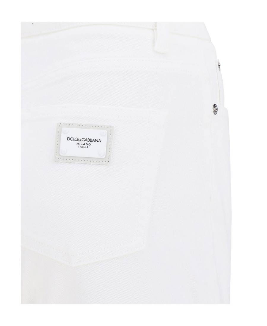 Dolce & Gabbana Low-rise Skinny Trousers In White