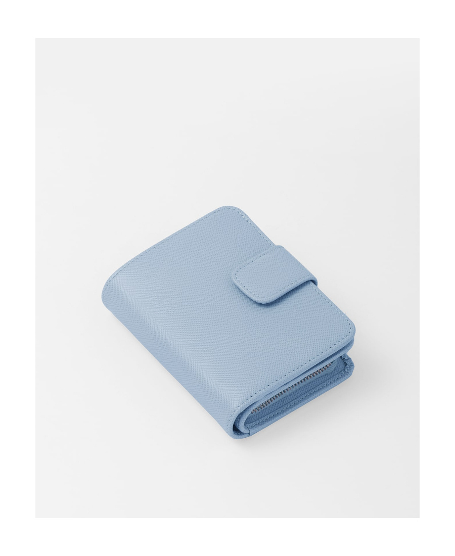 Prada Saffiano Small Wallet In Blue