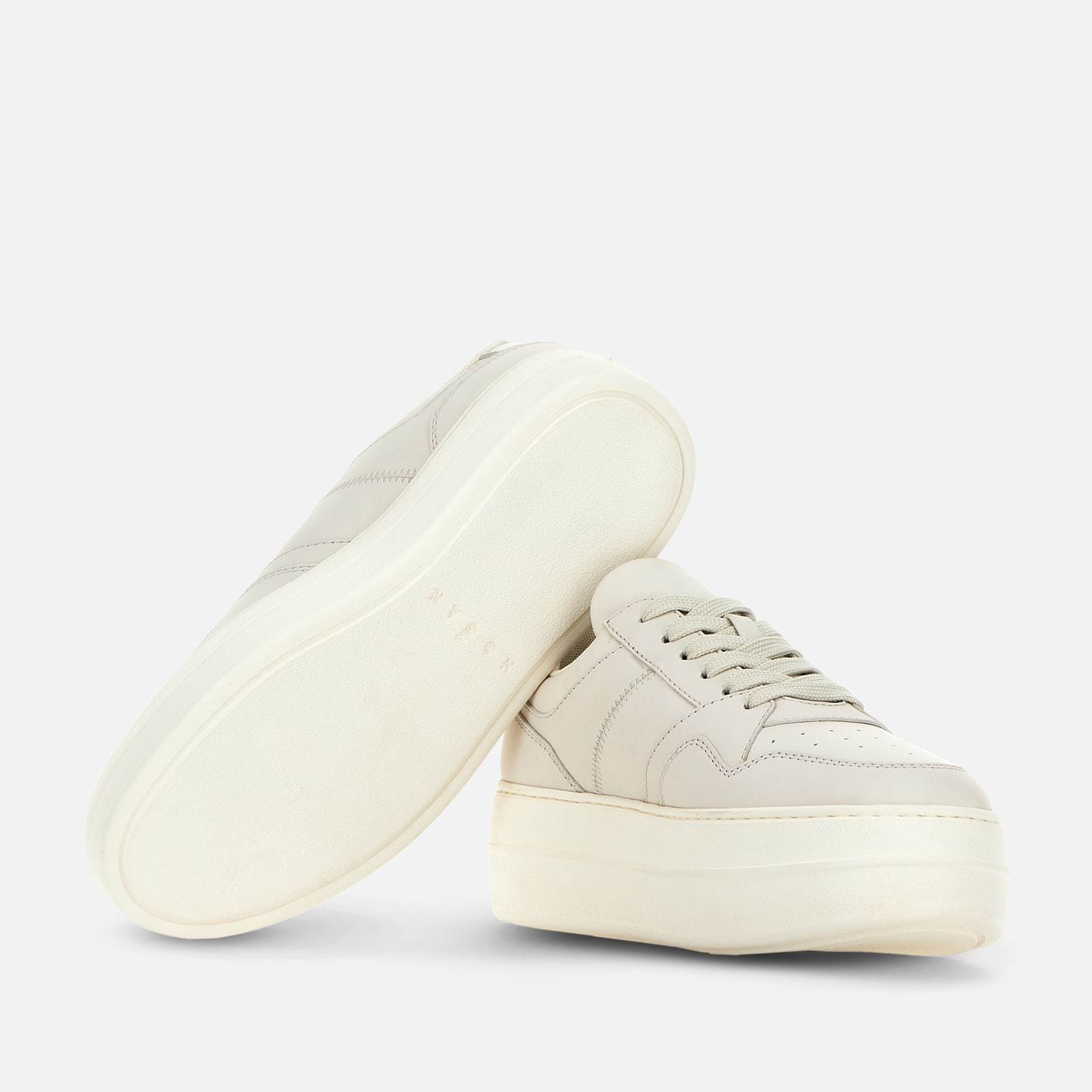Hogan Calfskin Sneakers With Panel Design And Embossed Tongue In White