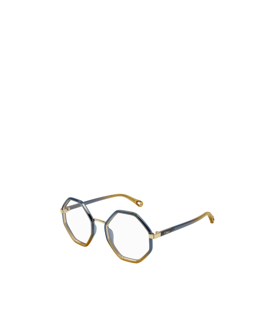 Chloé Oversized Geometric-frame Glasses In Gold