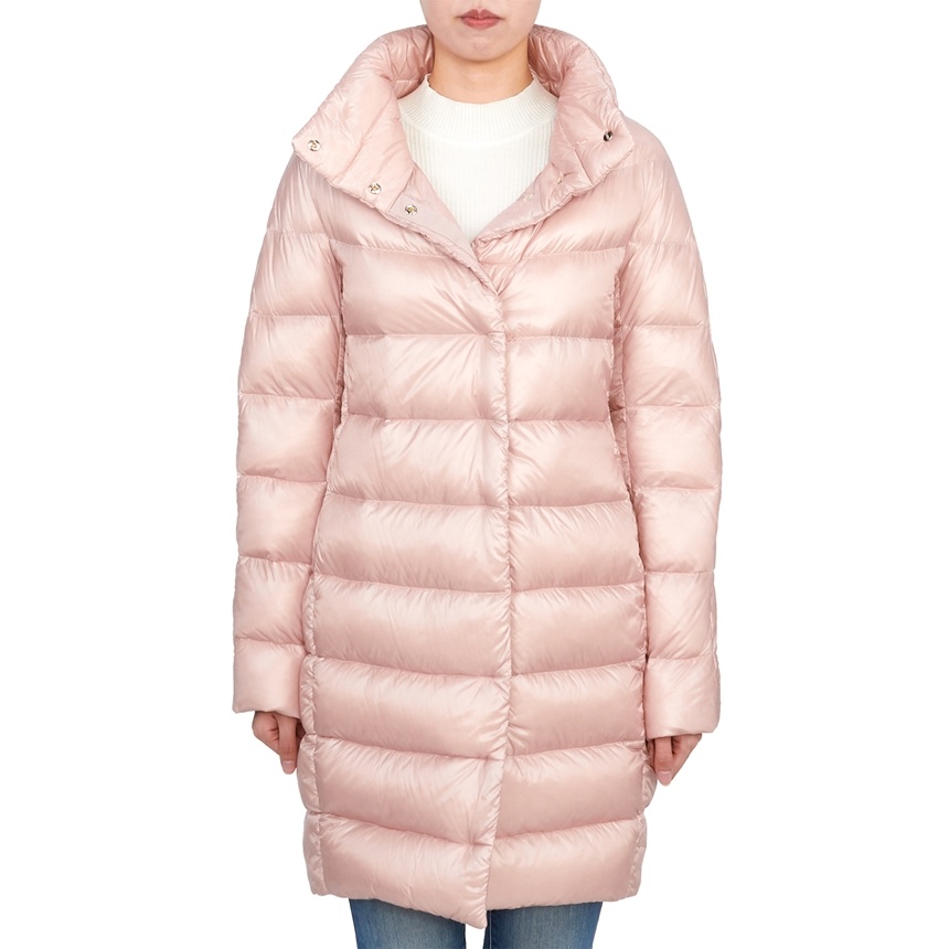 Herno Long-sleeved Down Jacket In Pink
