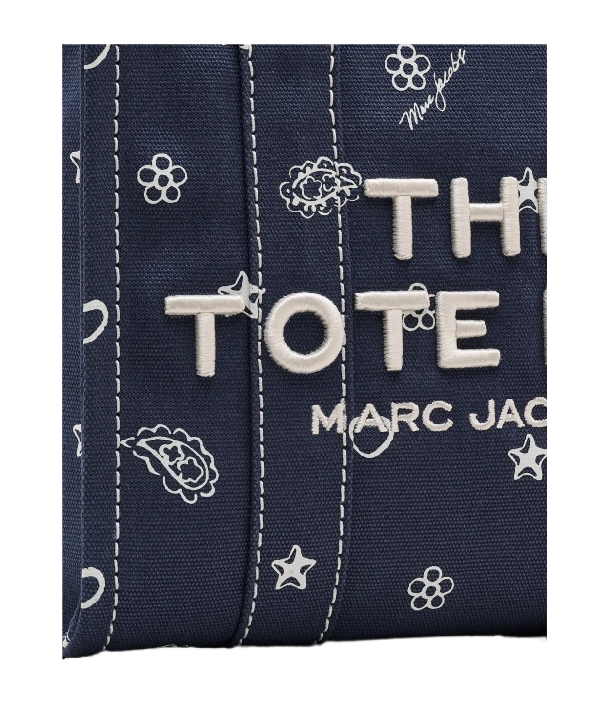 Marc Jacobs The Bandana Canvas Small Tote Bag In Blue