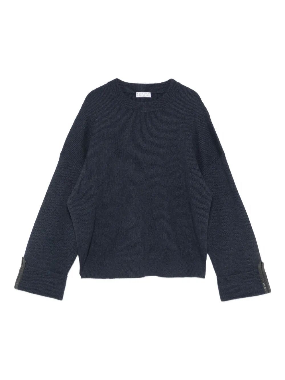 Brunello Cucinelli Cuff-detail Sweater In Black