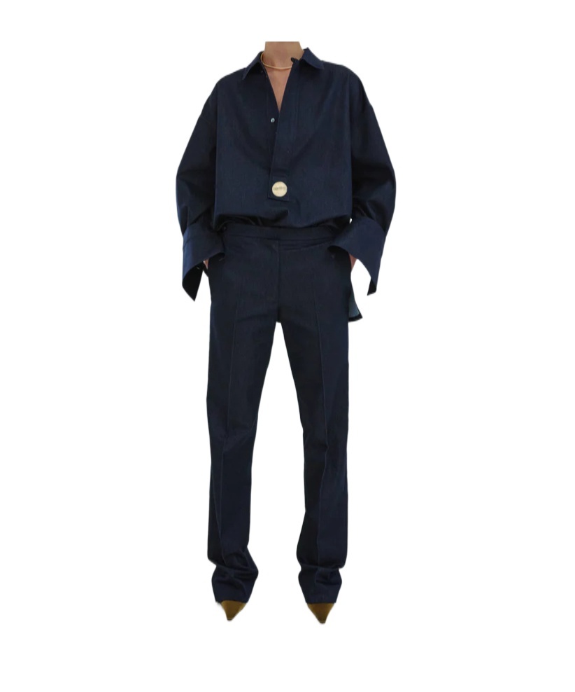 Darkpark Mid-rise Tailored Pants In Black