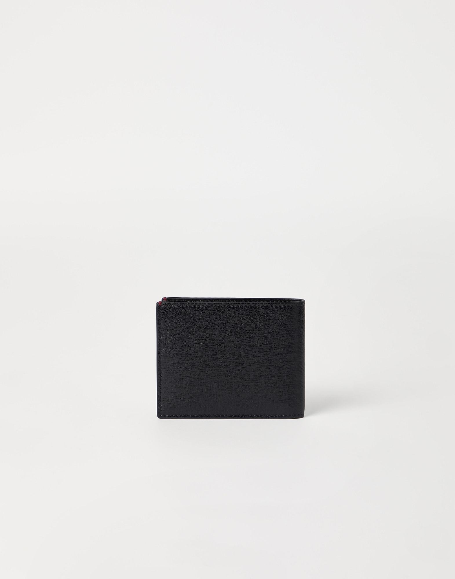 Brunello Cucinelli Leather Capretta Wallet In Black