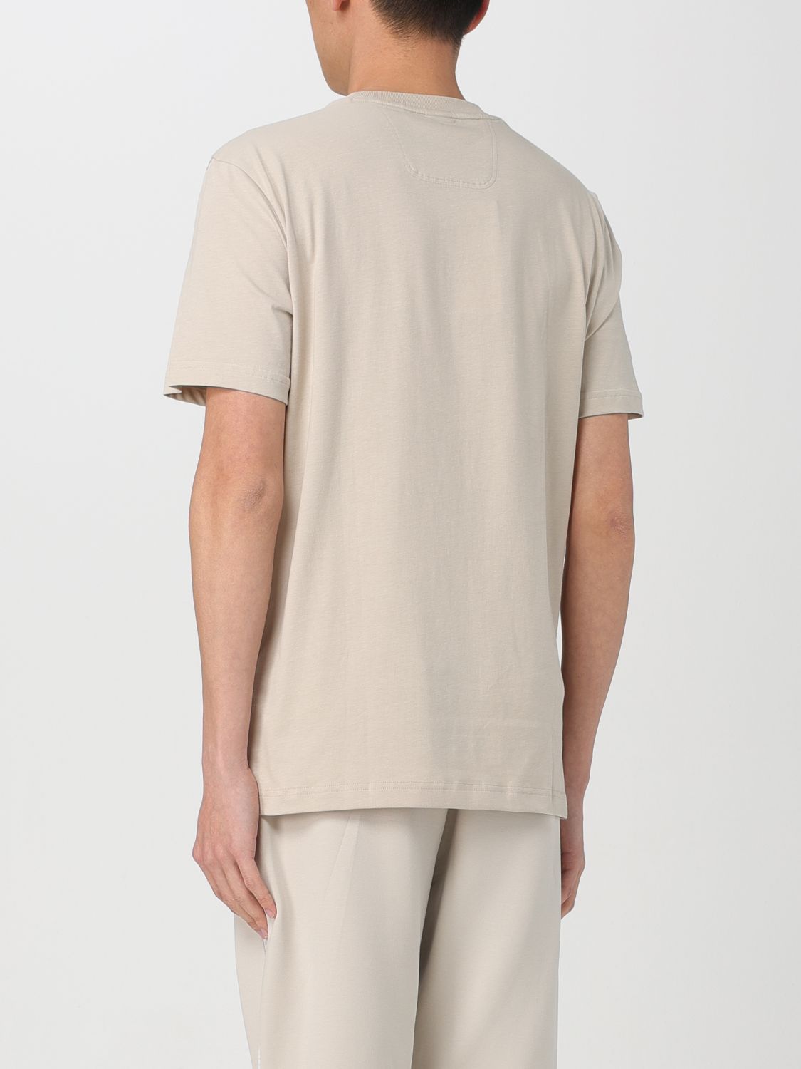 Hugo Boss T-shirt Boss Men Color Beige In Gray