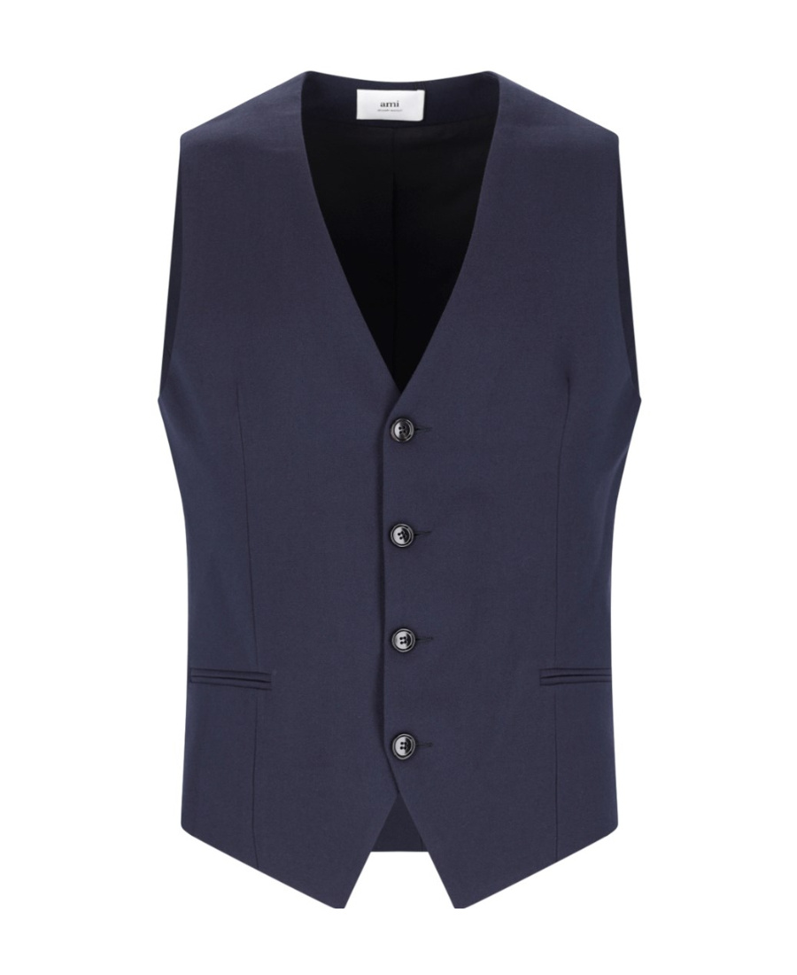 Ami Alexandre Mattiussi Wool Vest In Black