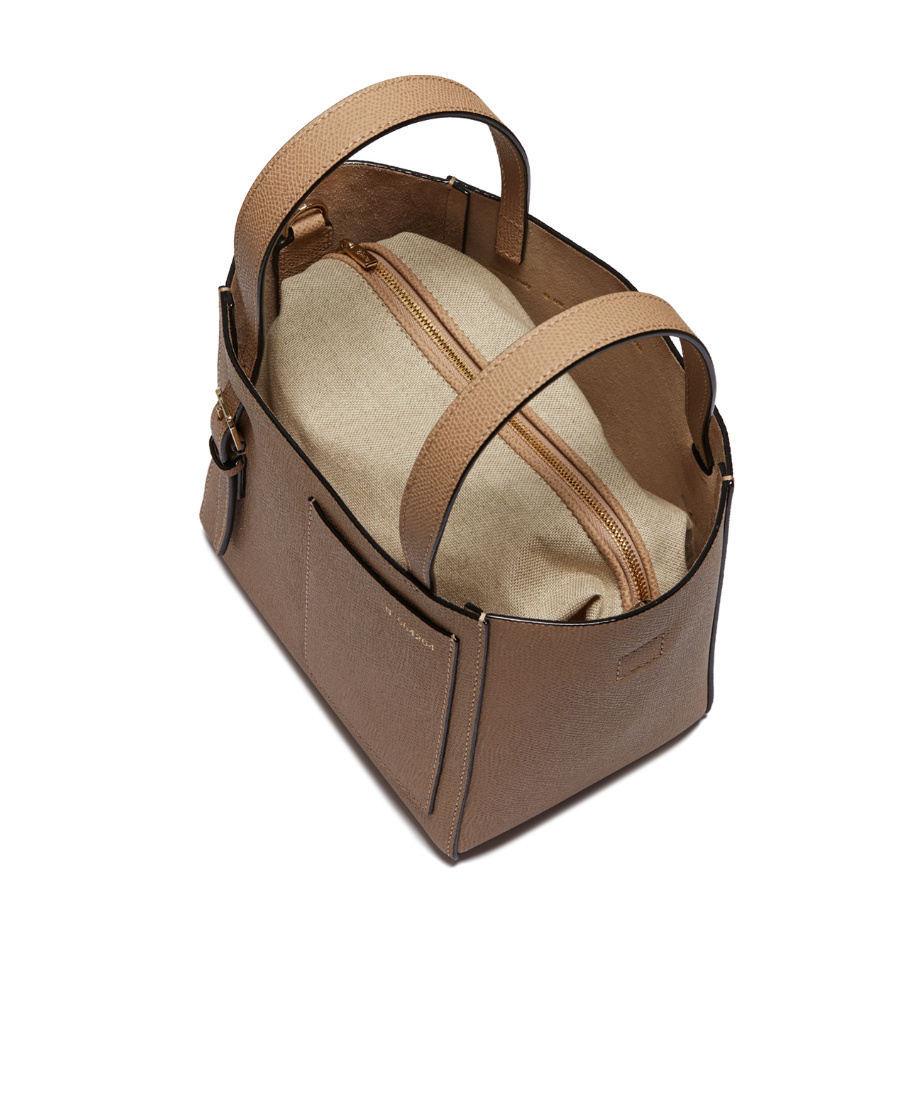 Valextra Mini Soft Bucket Bag In Brown