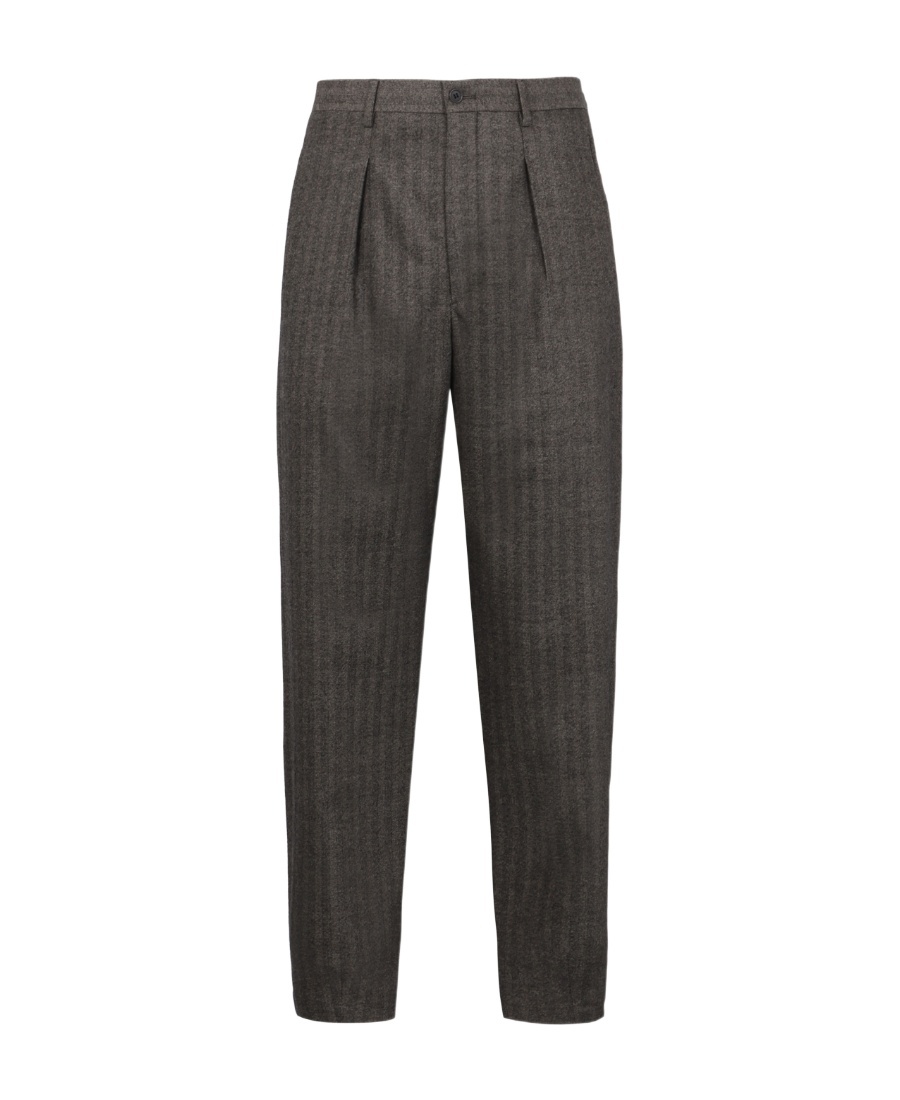 Giorgio Armani Men's Virgin Wool Trousers In Black
