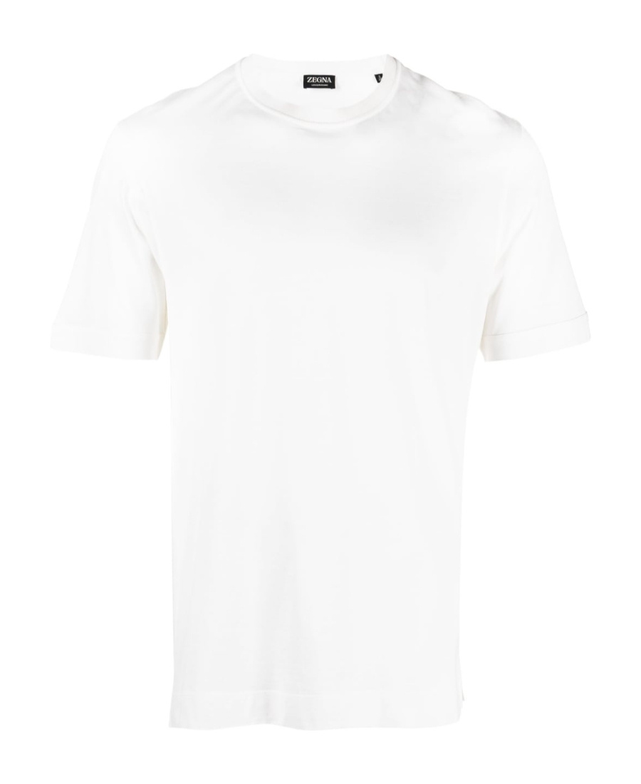 Shop Zegna Short-sleeve Silk-cotton T-shirt In White