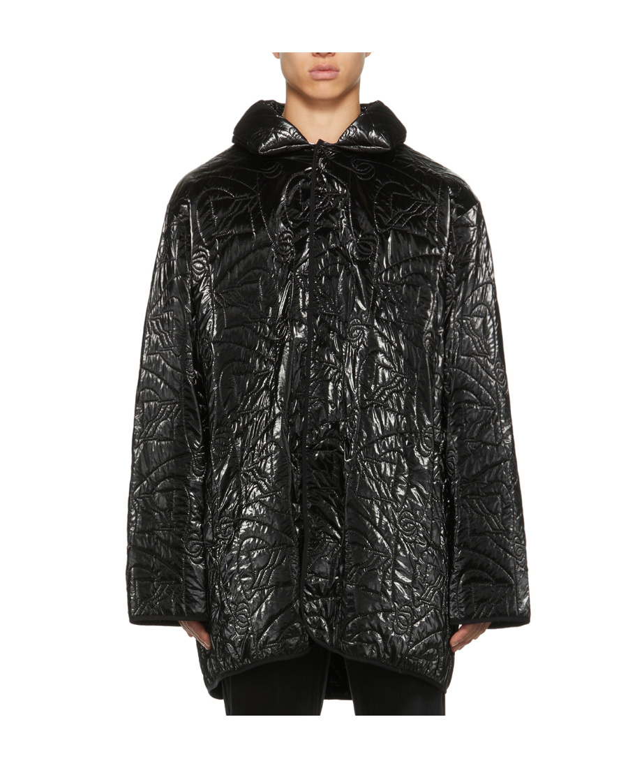 We11 Done Oversized Quilted Casual Jacket In Black