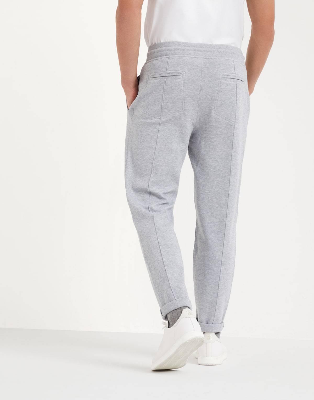 Brunello Cucinelli Tapered Leg Trousers In White