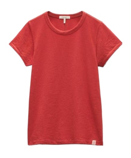 Rag & Bone Slub Yarn T-shirt In Red