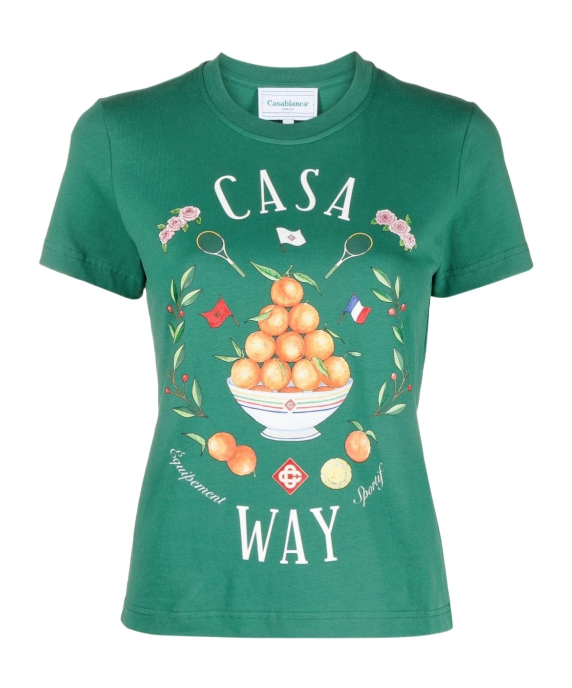 Casablanca Casa Way Organic Cotton T-shirt In Blue