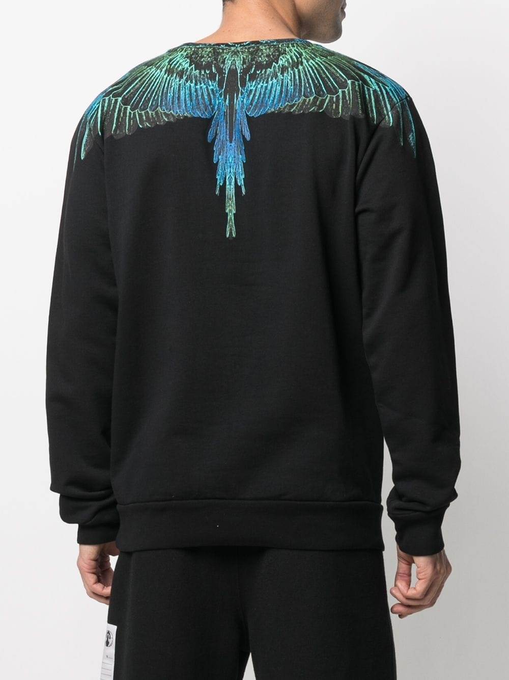 Marcelo Burlon County Of Milan Wings Print Sweatshirt In Black