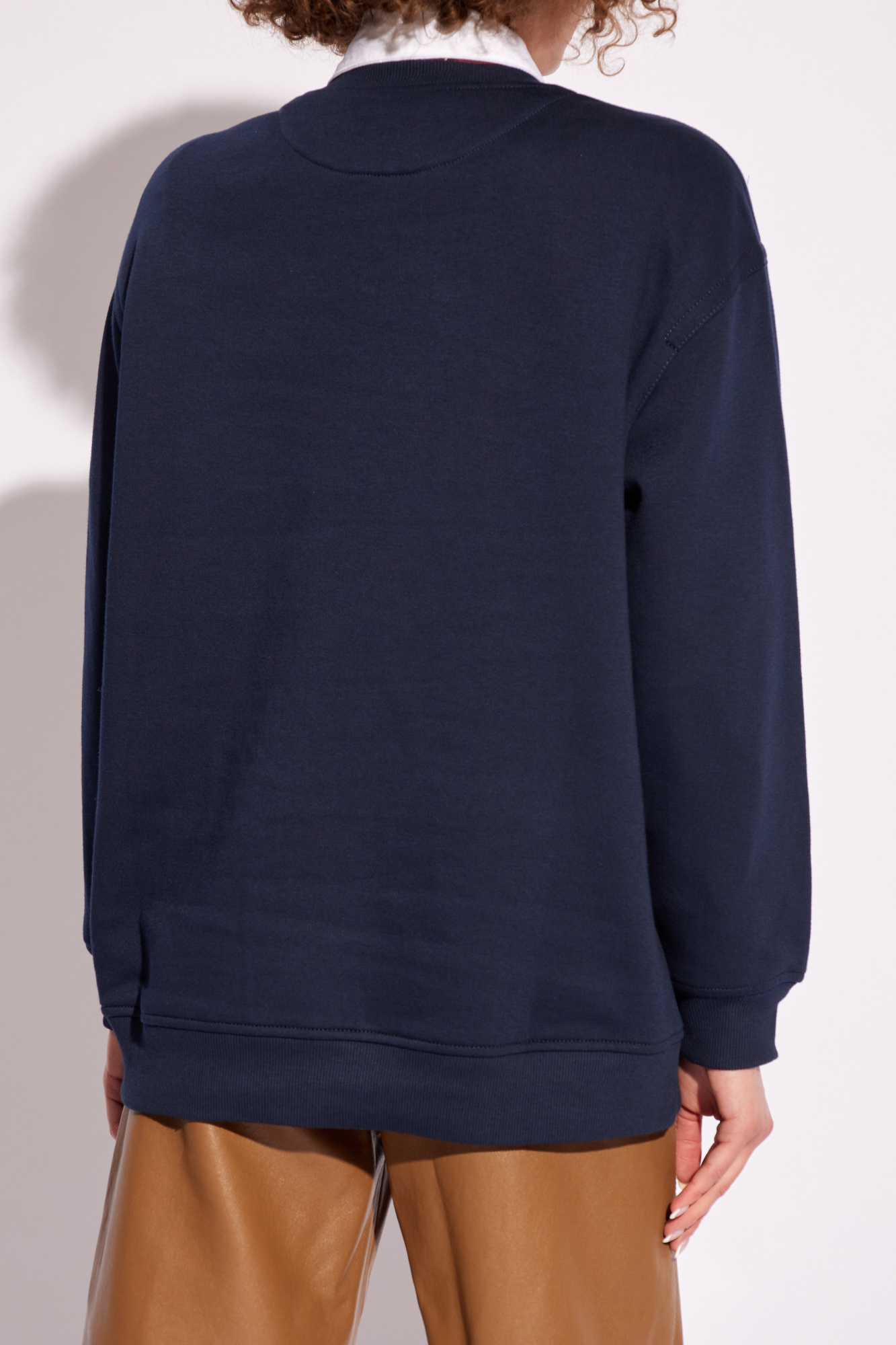 Shop Etro Logo Embroidered Crewneck Sweatshirt In Black