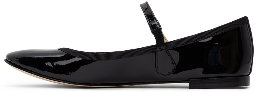 Repetto Logo Lacquered Leather Mary Jane Shoes In Black