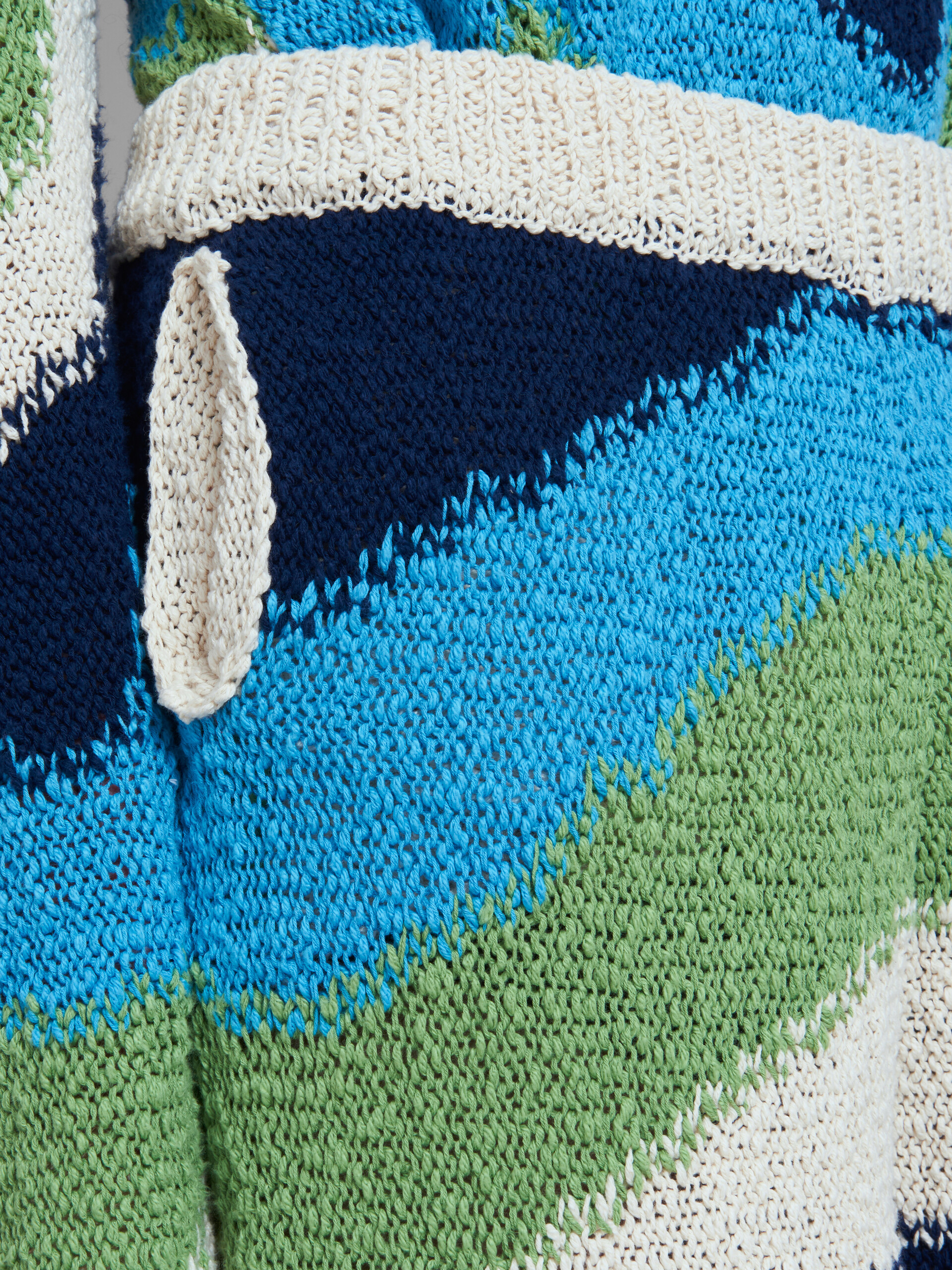 Marni Blue Intarsia Shorts In Blue