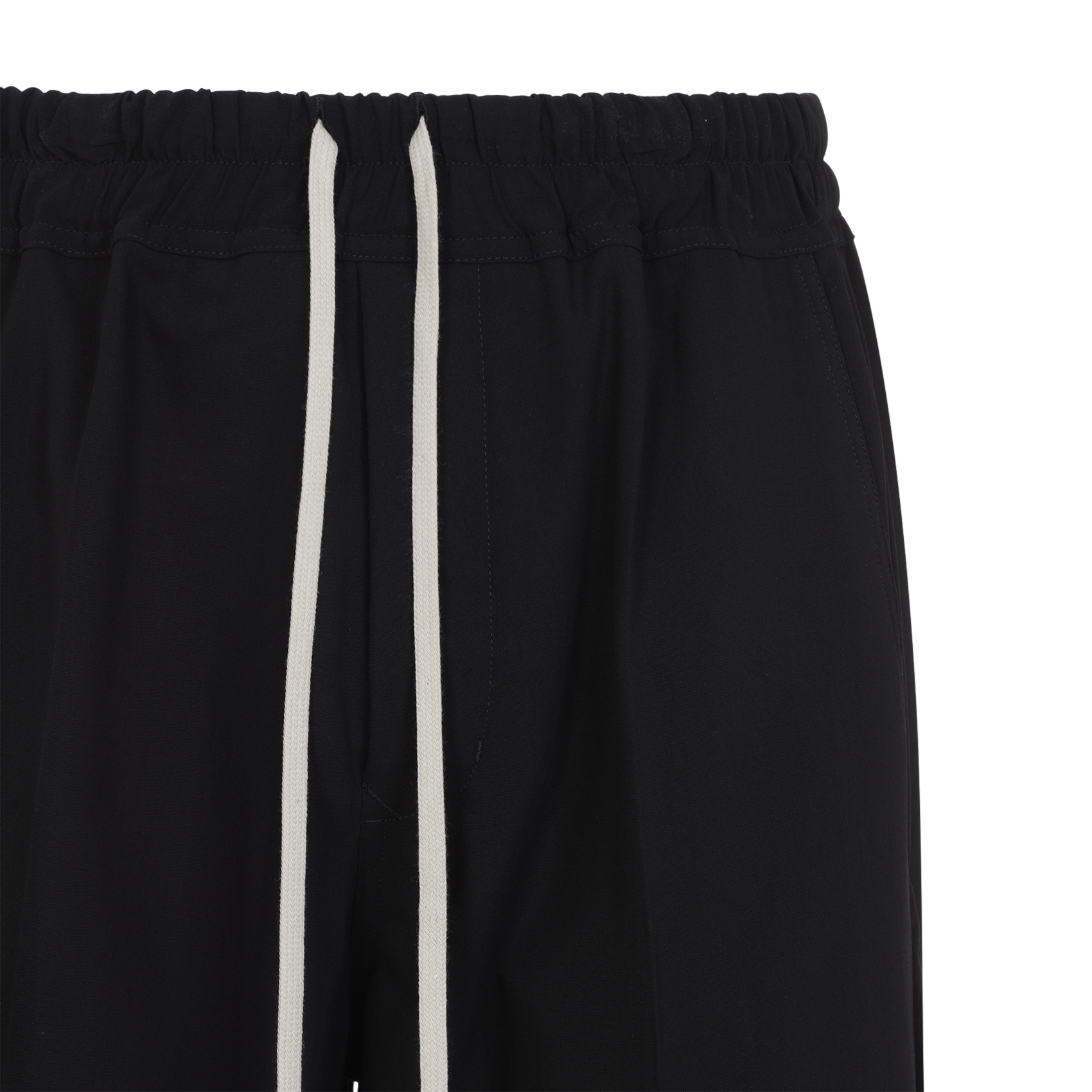 Rick Owens Elastic Waist Casual Pants In Black