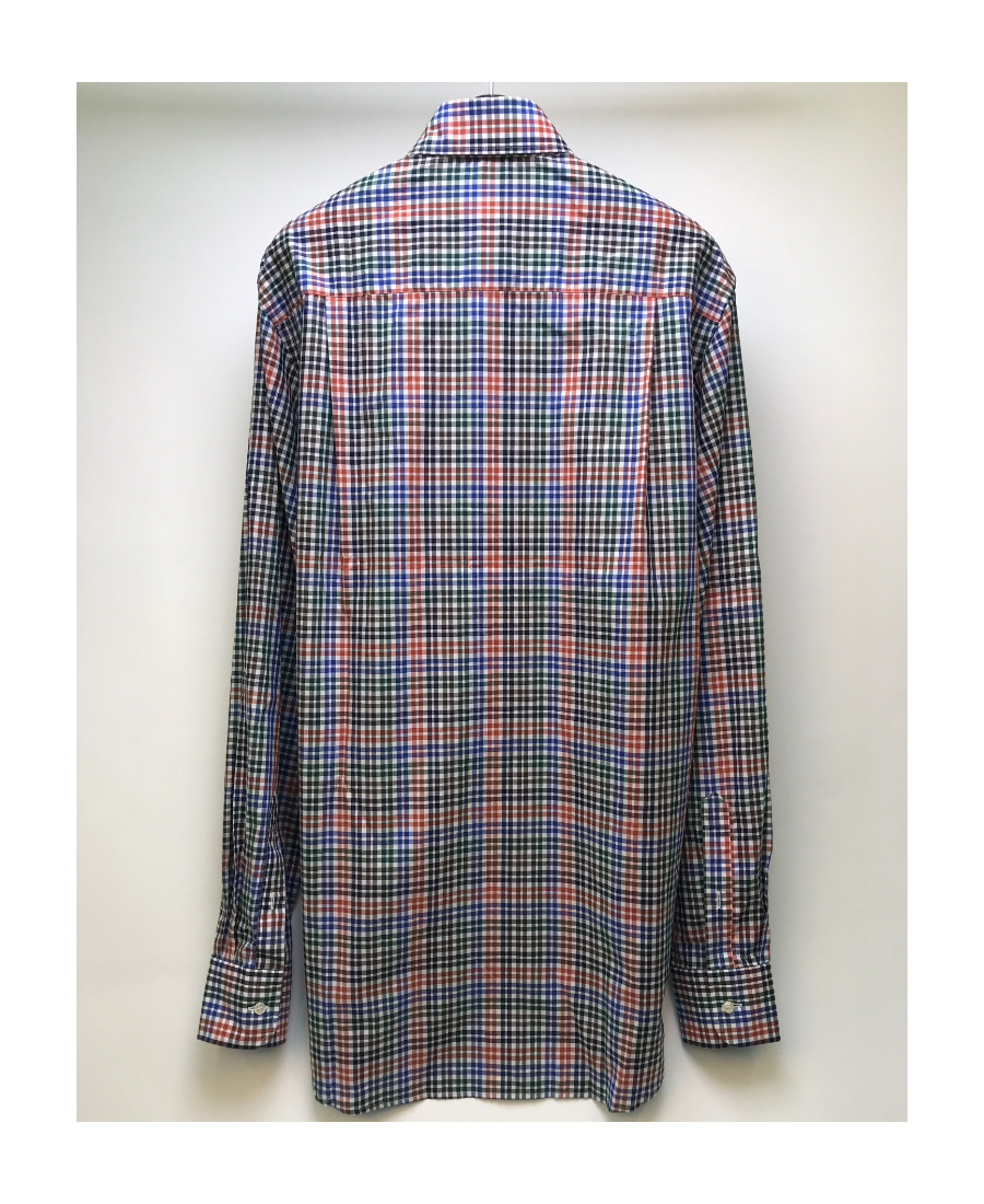 PAUL & SHARK LAPEL PLAID LONG-SLEEVED SHIRT