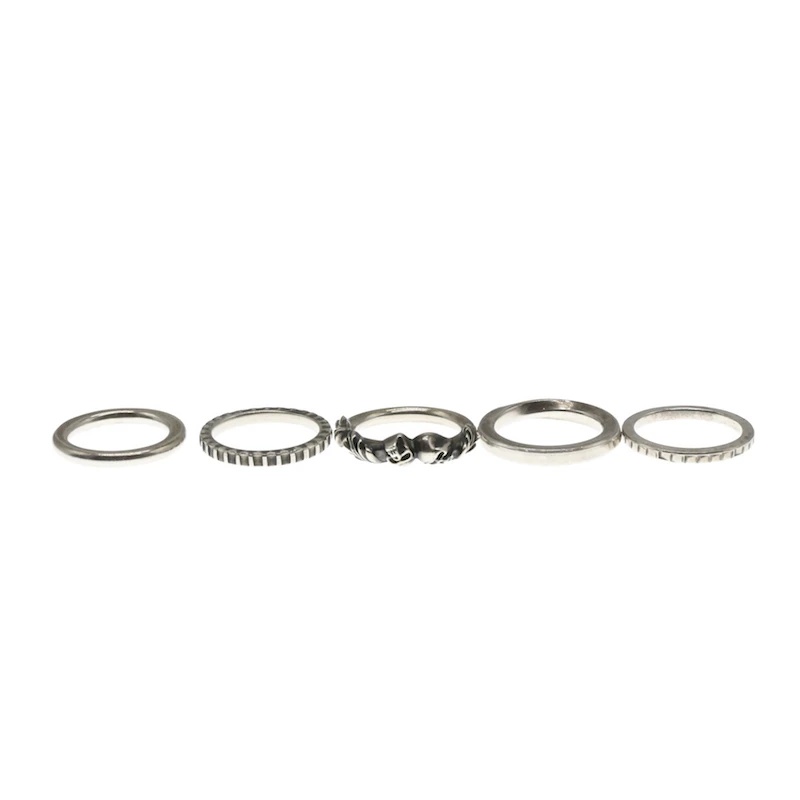 Werkstatt:münchen Stacked Rings In Multicolor