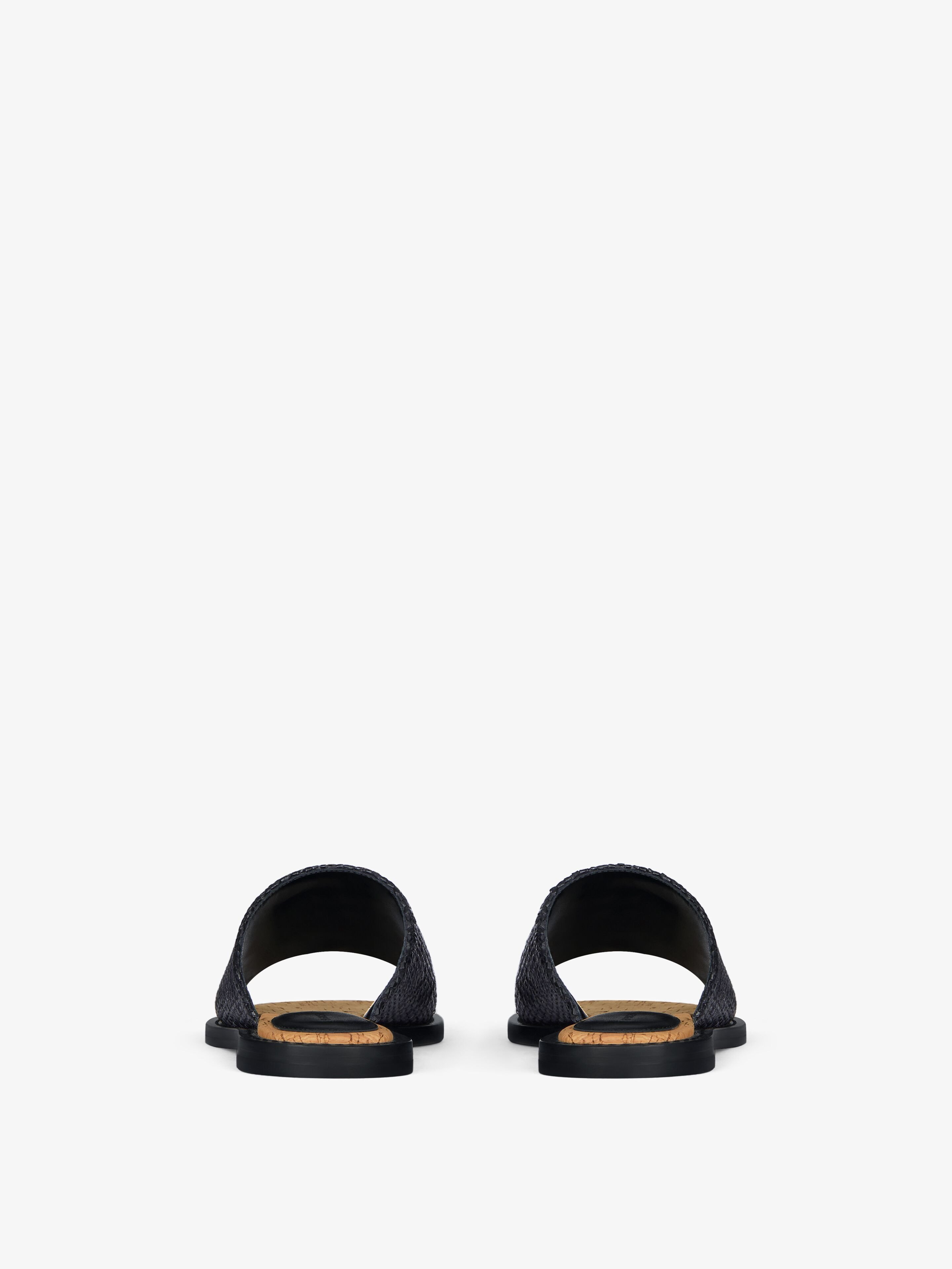 GIVENCHY 4G LIQUID FLAT MULES IN RAFFIA