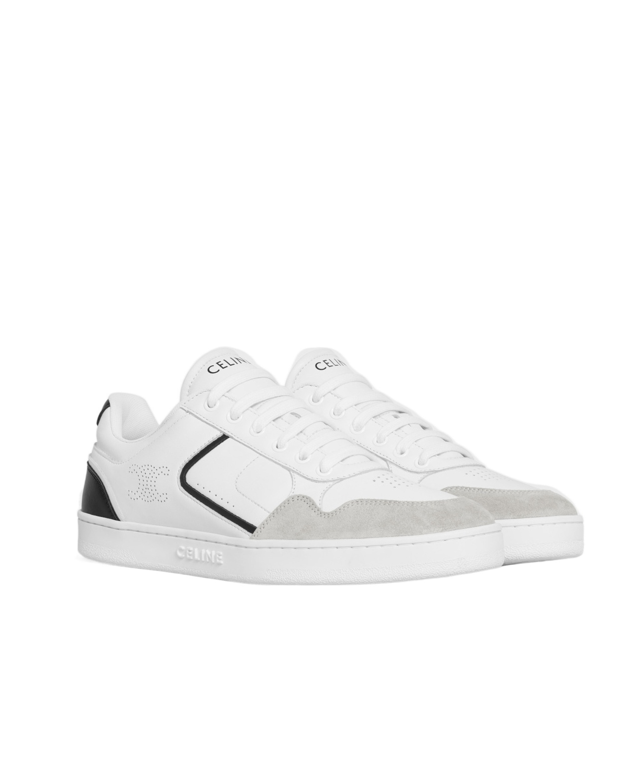 Celine Ct-10 Round Head And Low Top Casual Shoes In White