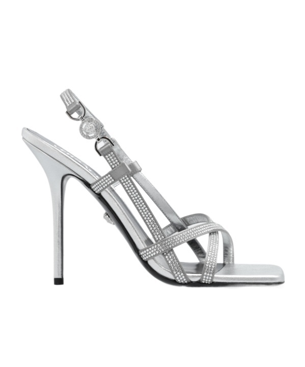 Versace 110mm Medusa Head Sandals In Gray