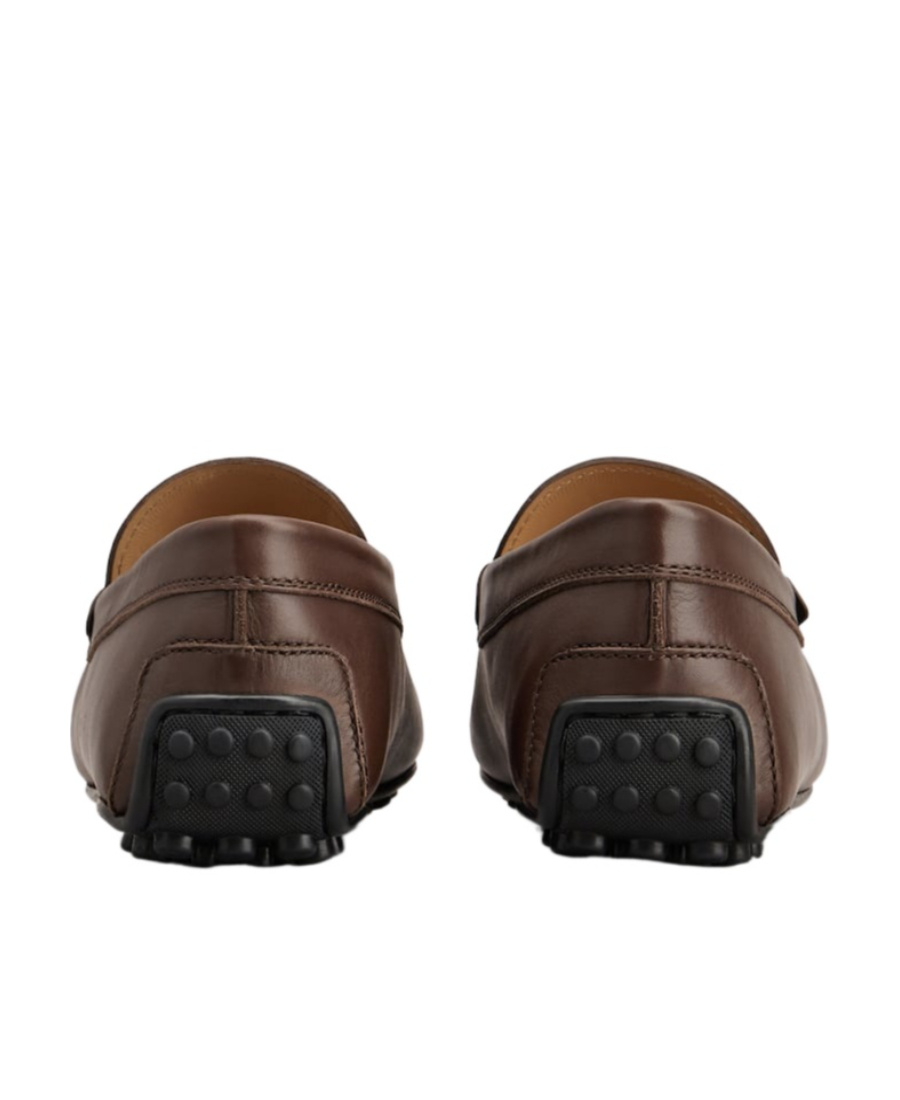 Tod's Man Loafers Chocolate Brown Size 9 Soft Leather In Brown