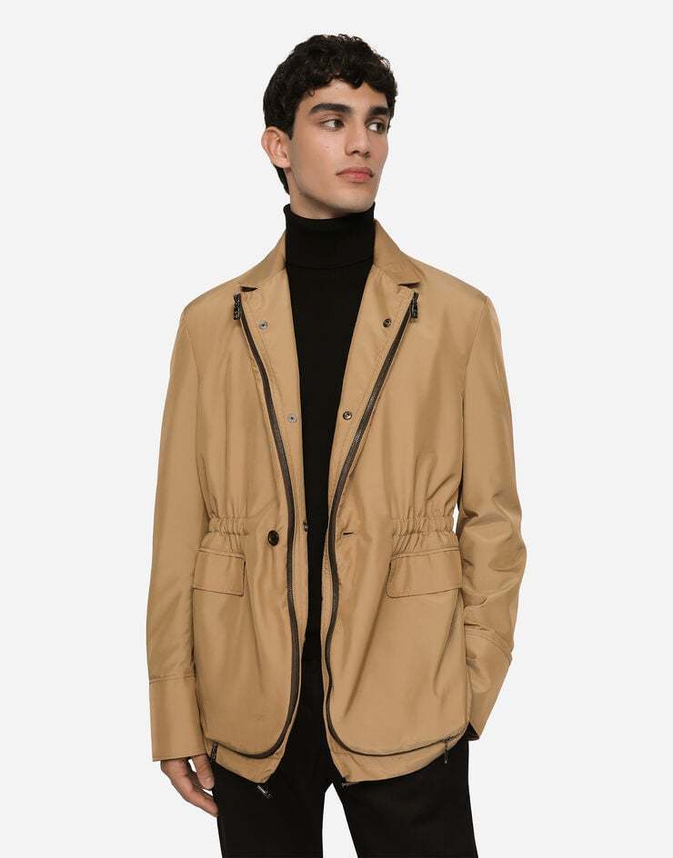 Dolce & Gabbana Layered Single-breasted Blazer In Nude