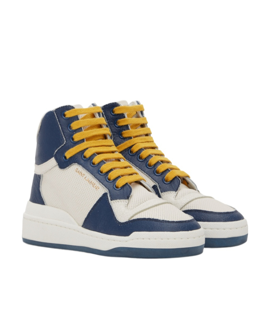 Saint Laurent Sl24 High-top Sneakers In White
