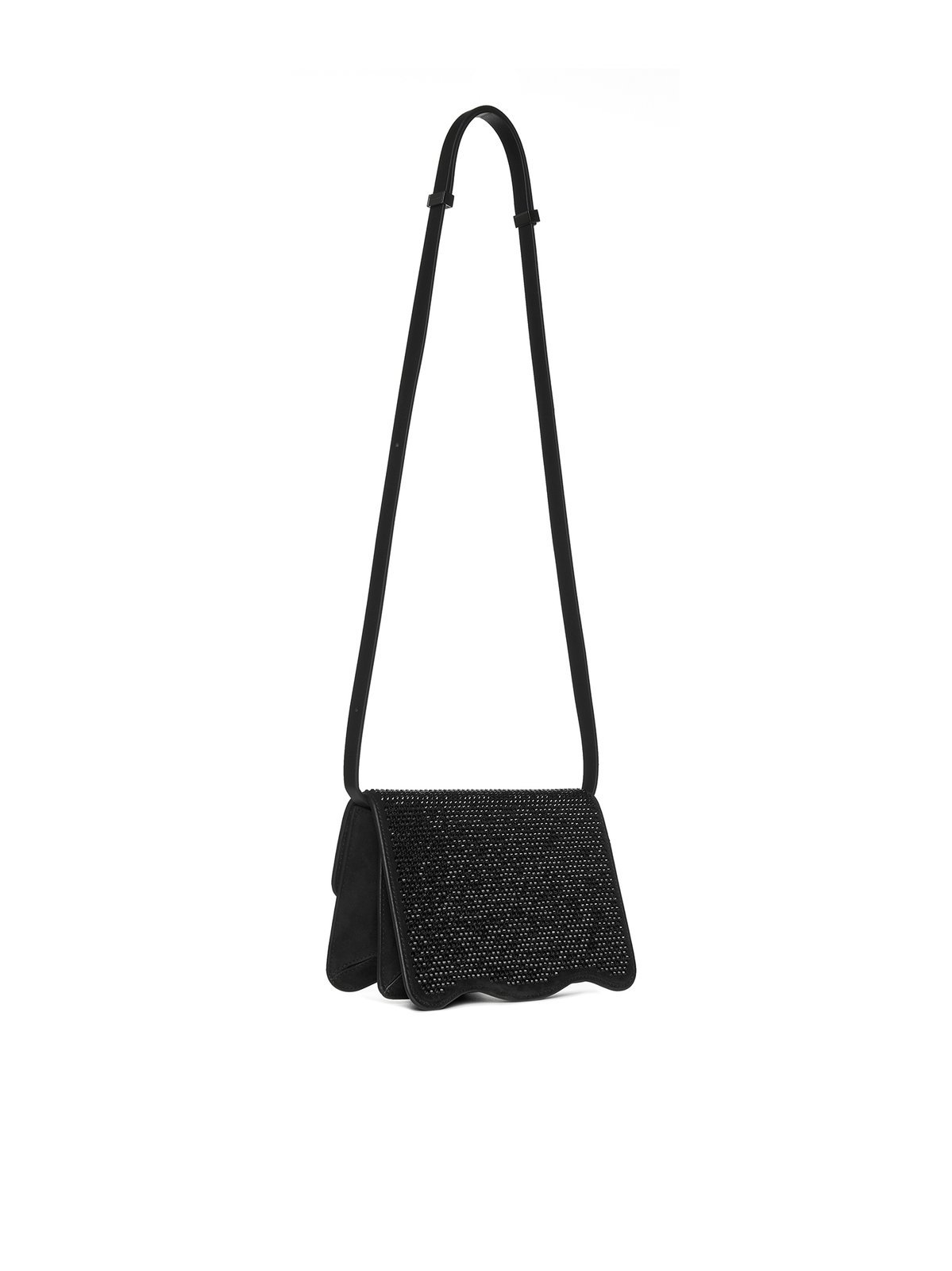 Palm Angels Rhinestone-embellished Shoulder Bag In Black
