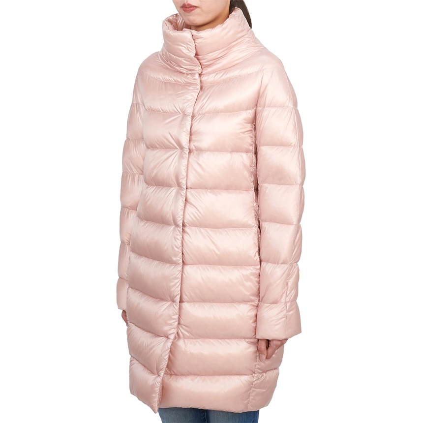 Herno Long-sleeved Down Jacket In Pink