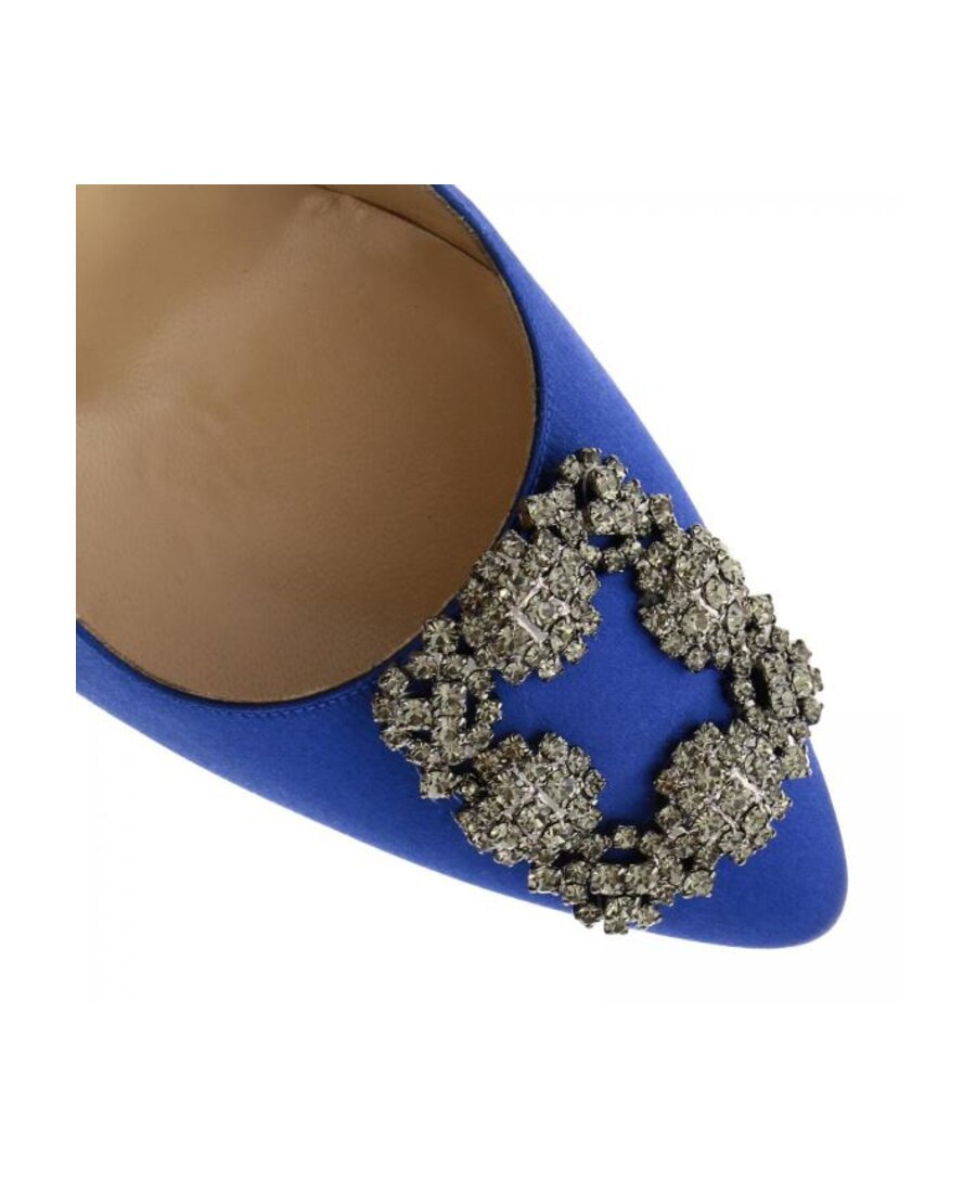 Manolo Blahnik Pointed-toe Mid-height Stiletto Pumps With Decorative Embellishment In Animal Print