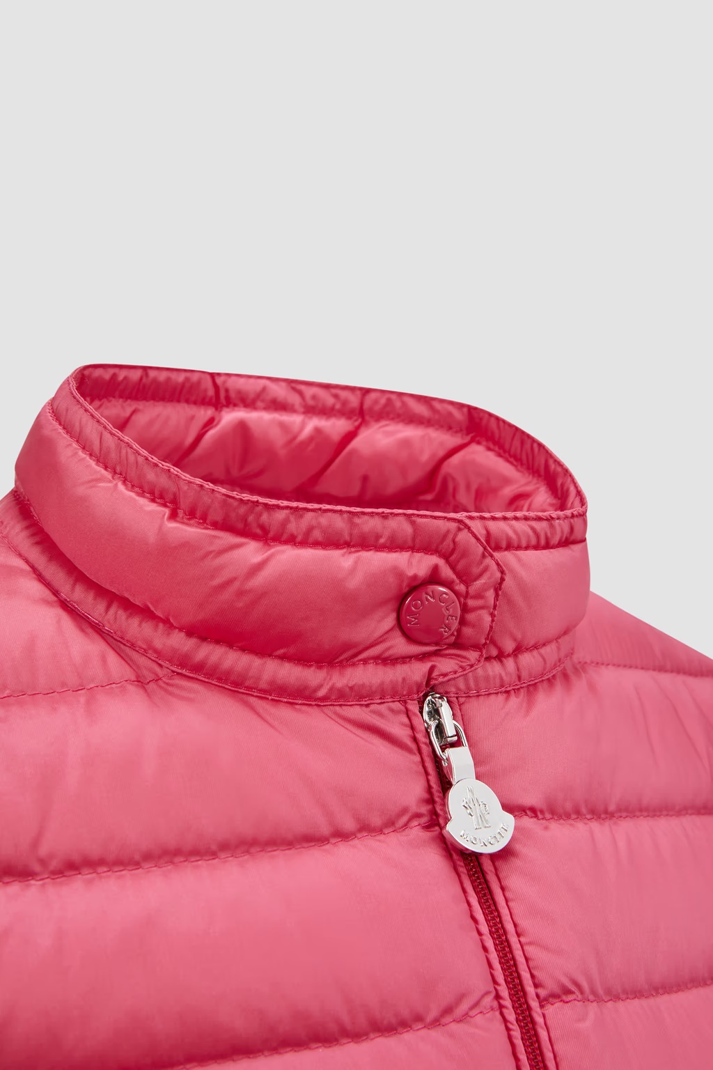 Moncler Long-sleeved Down Jacket In Red