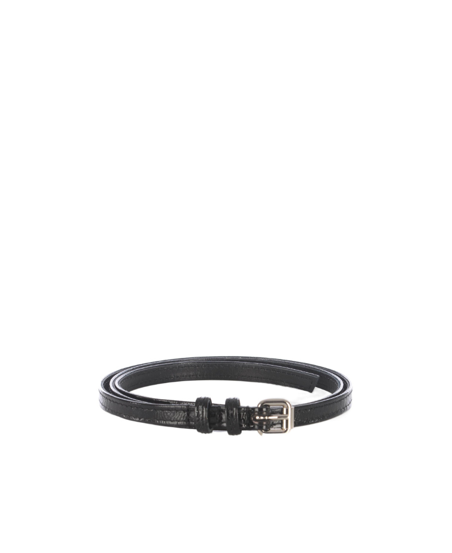 Philosophy Di Lorenzo Serafini High-shine Buckle Belt In Black