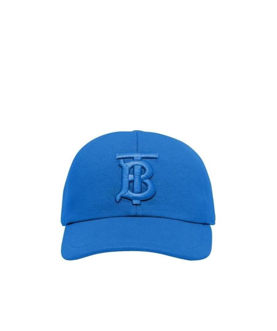 Burberry Tb Monogram Baseball Cap In Blue