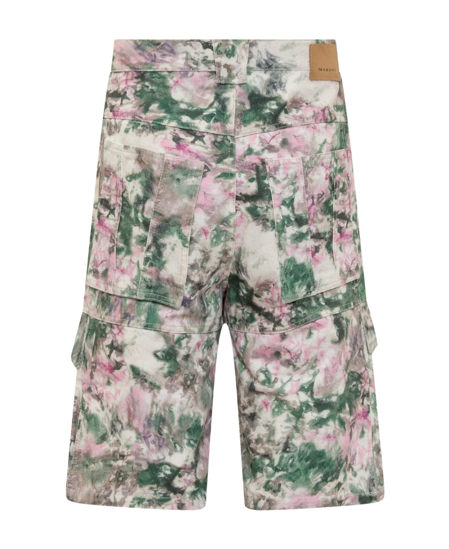 Isabel Marant Belt Ring Button Shorts In Gray