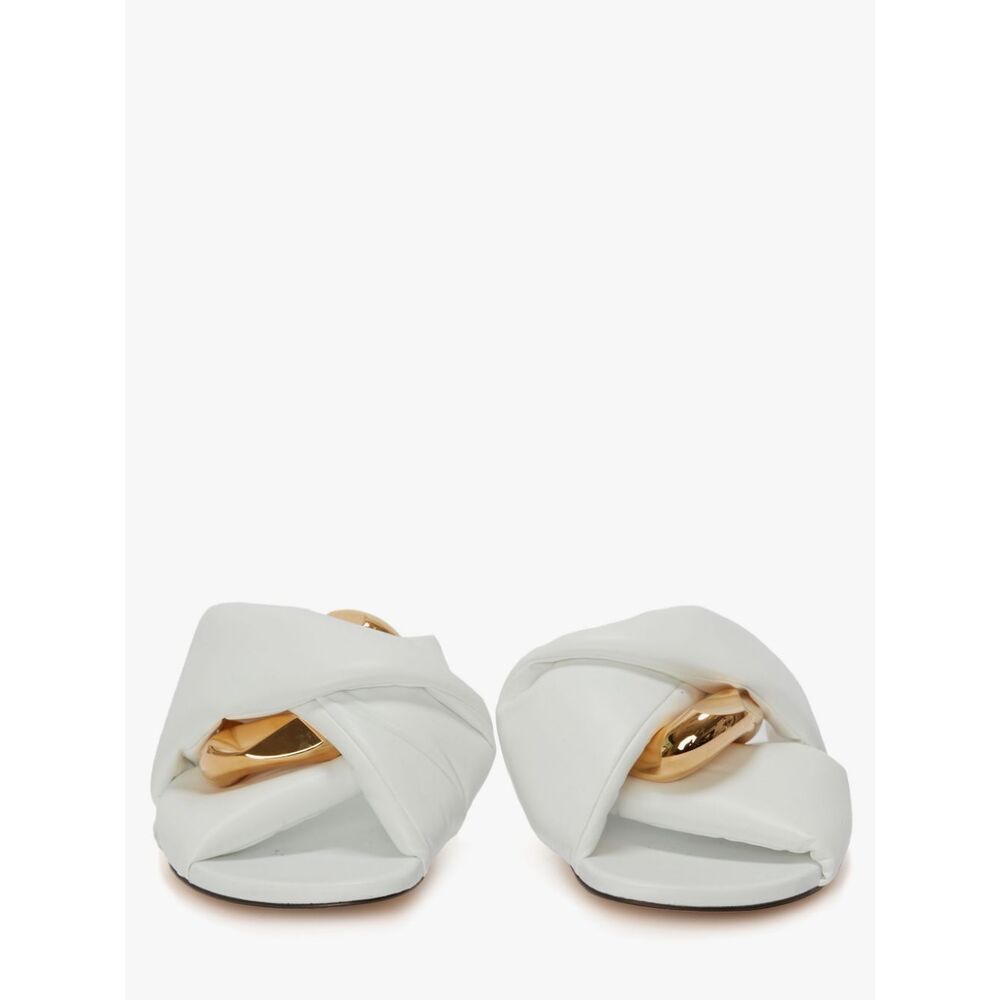 Jw Anderson Twist Detailed Open Toe Sandals In White