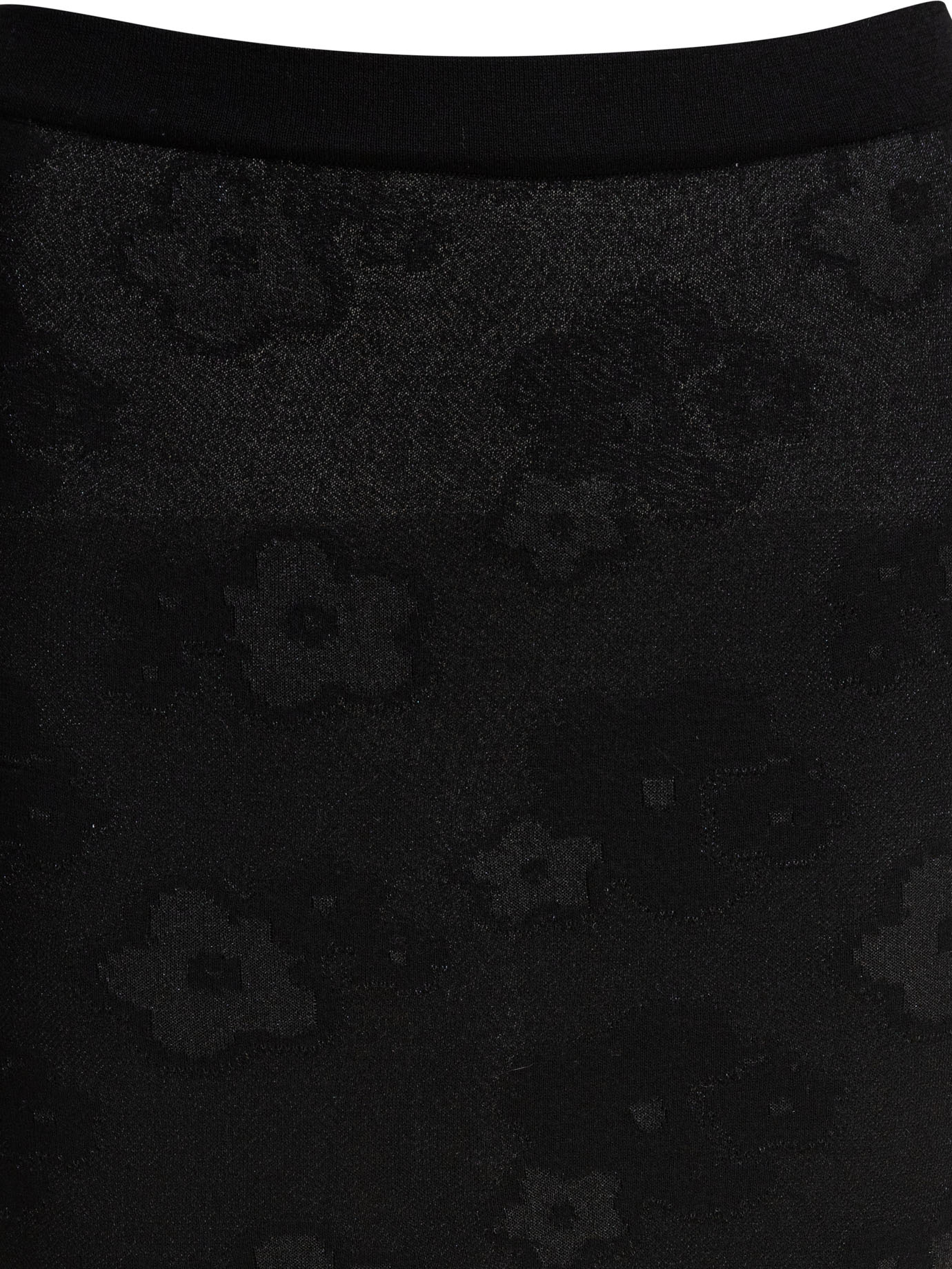 Cecilie Bahnsen Elastic Waistband Floral Pattern Sheer Overlay Side Slit