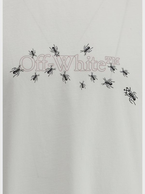 Off-white Ants Arrow T-shirt In Gray