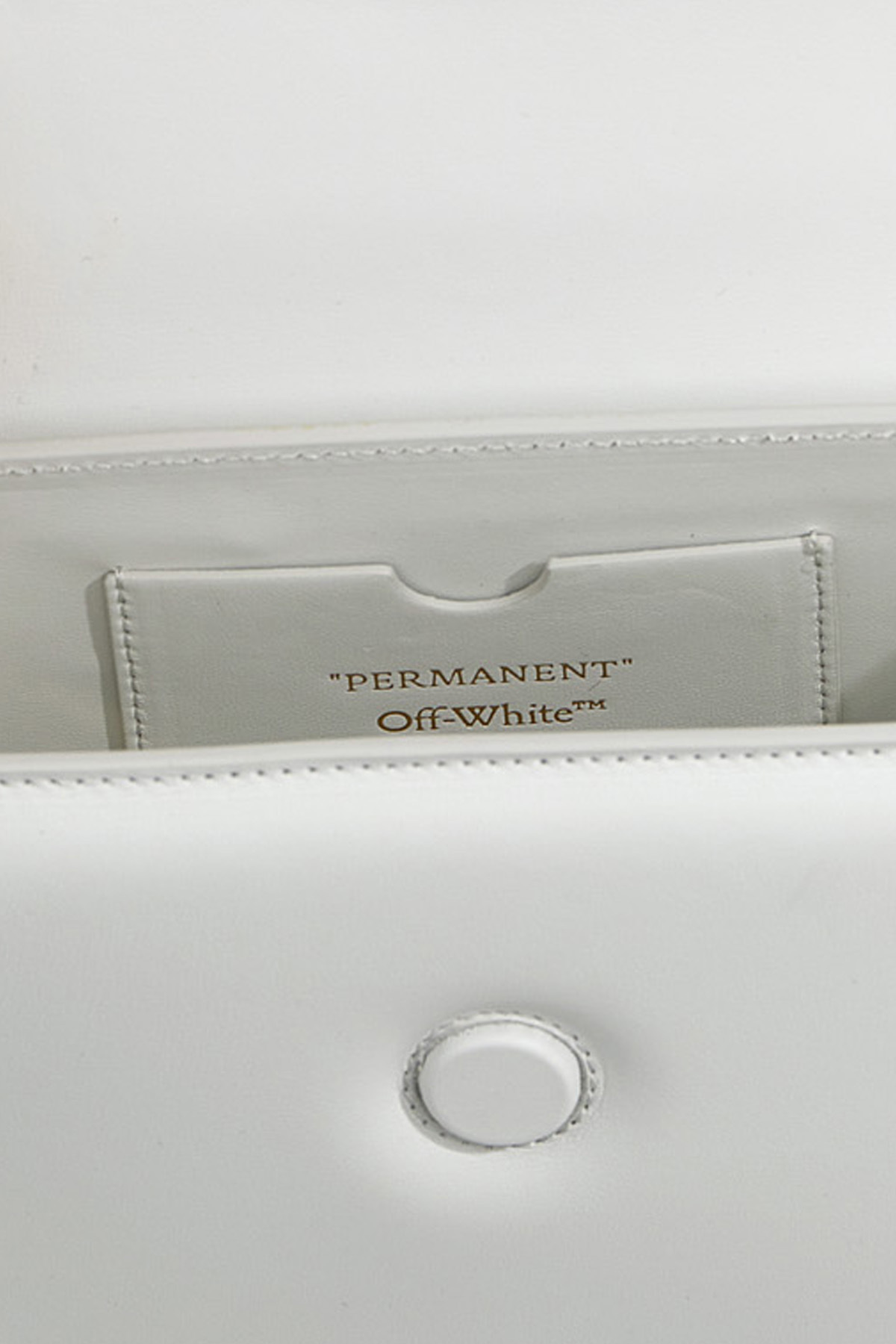 Off-white Burrow Leather Shoulder Bag In White