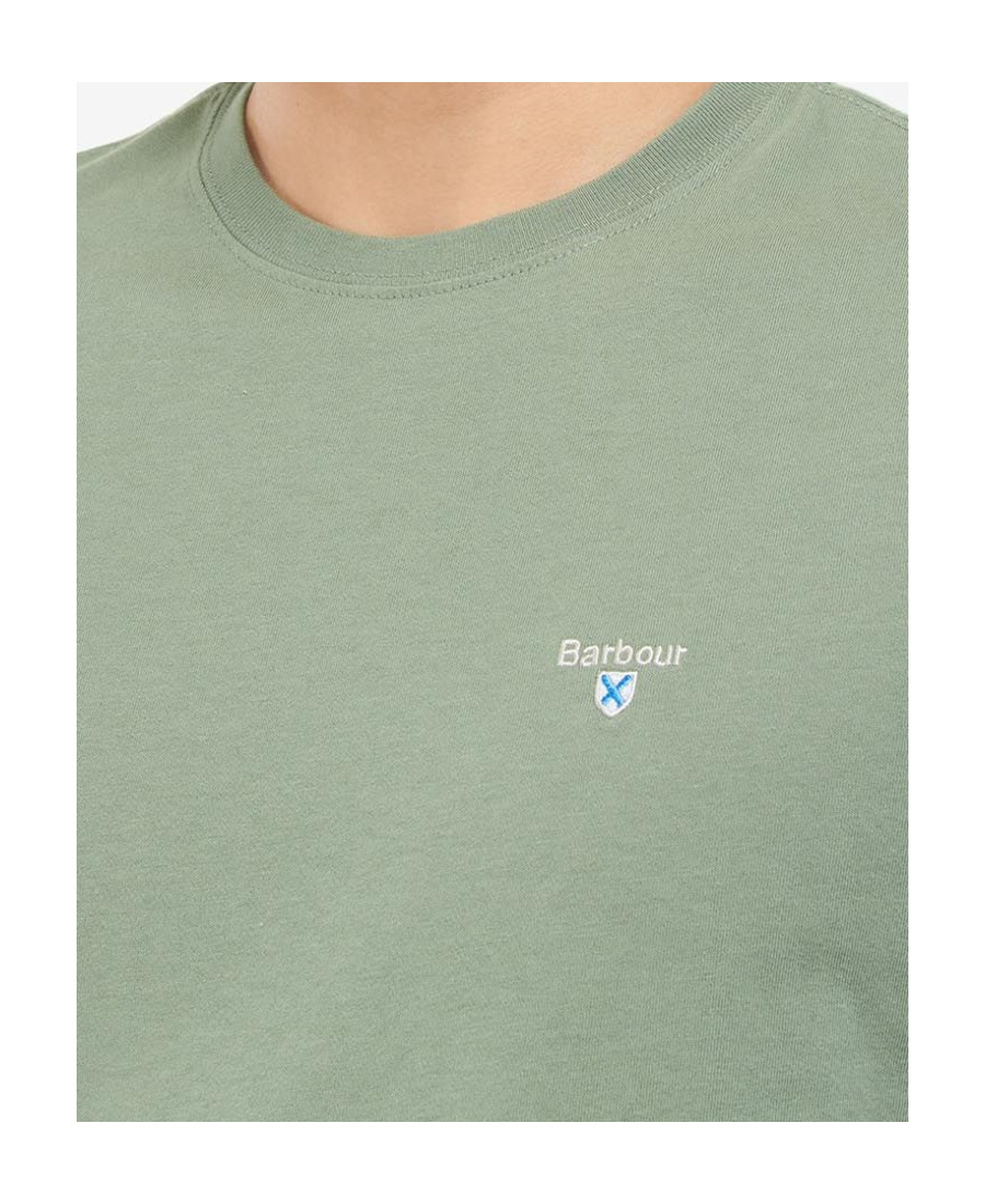 BARBOUR EMBROIDERED-LOGO COTTON T-SHIRT