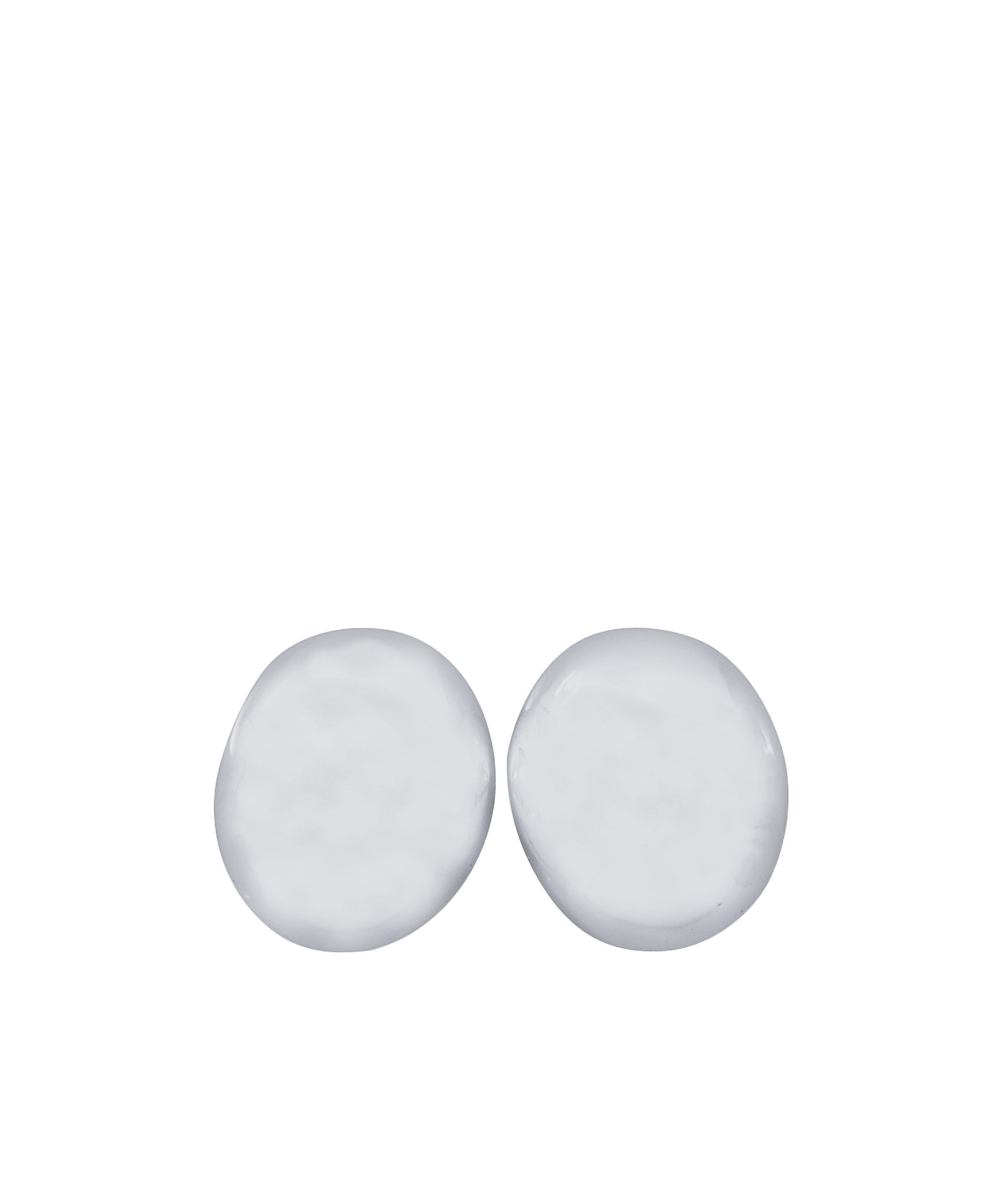 Federica Tosi 'luna' Metallic Earings With Rear Butterfly Clasp Closure And Circular Design In White