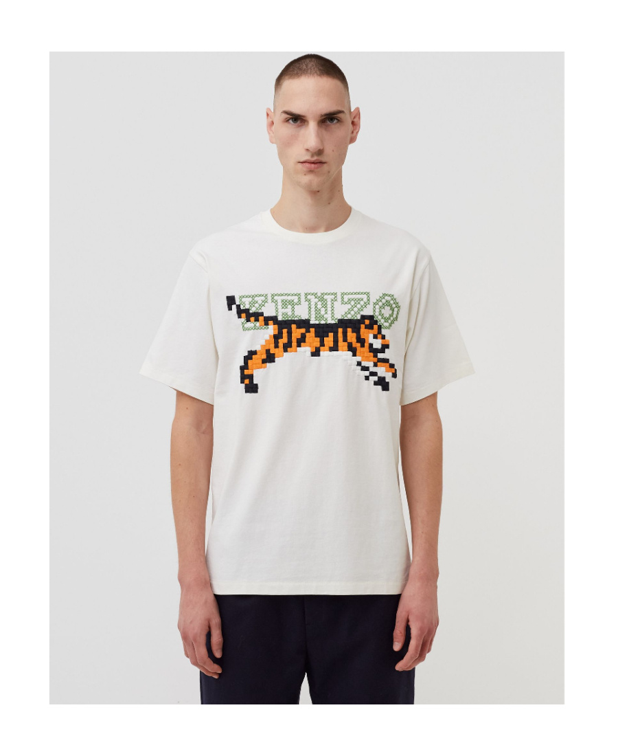 Kenzo Cotton Logo-print T-shirt In White