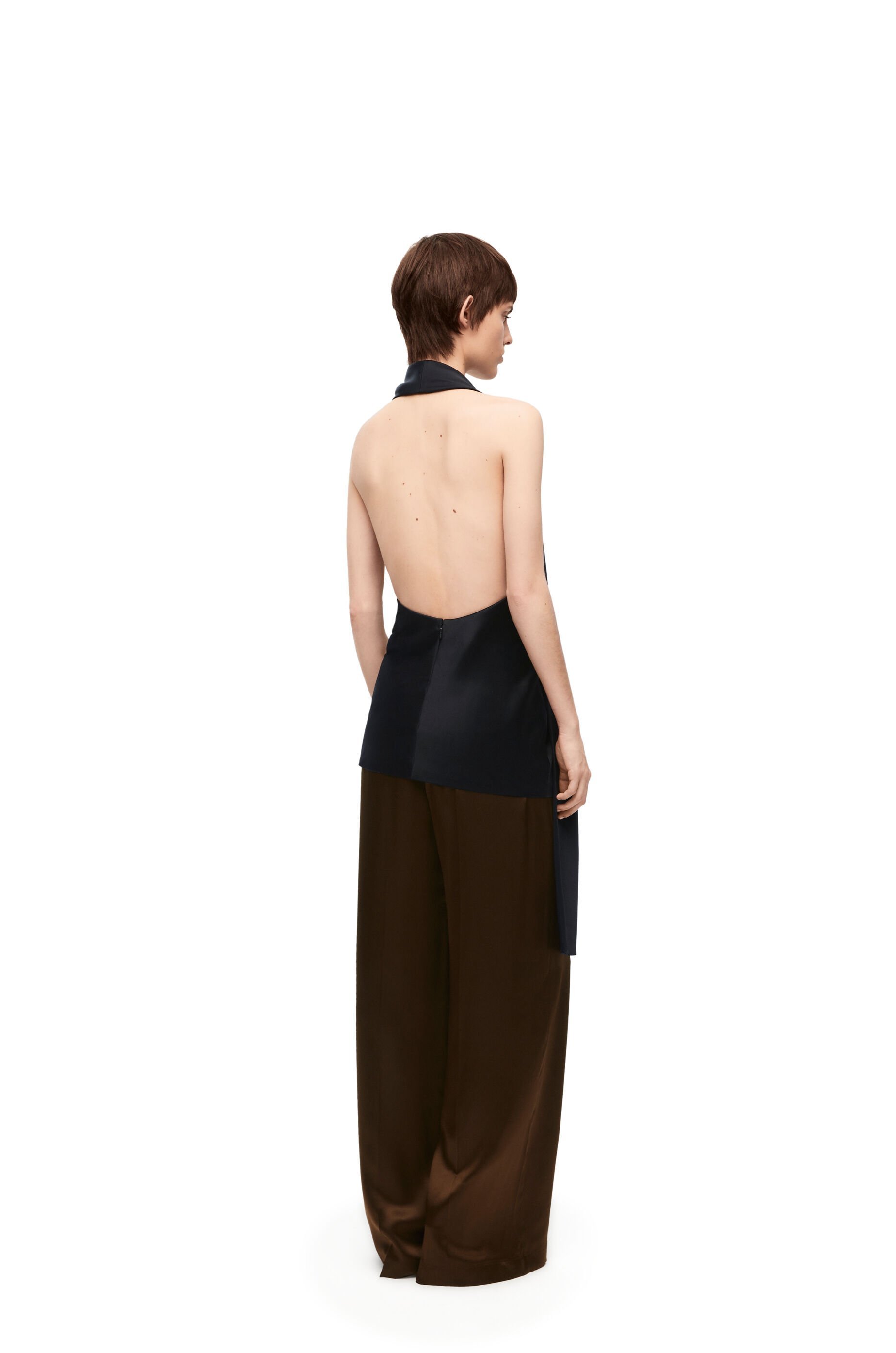 LOEWE SCARF TOP IN TECHNICAL SATIN